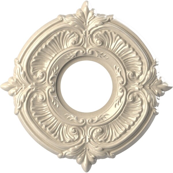 Ekena Millwork Attica PVC Medallion (Canopies up to 4 1/8"), 10"OD x 3 1/2"ID x 3/4"P, Metallic Mist CMP10ATEPE - main
